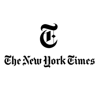 The black logo of The New York Times is displayed.